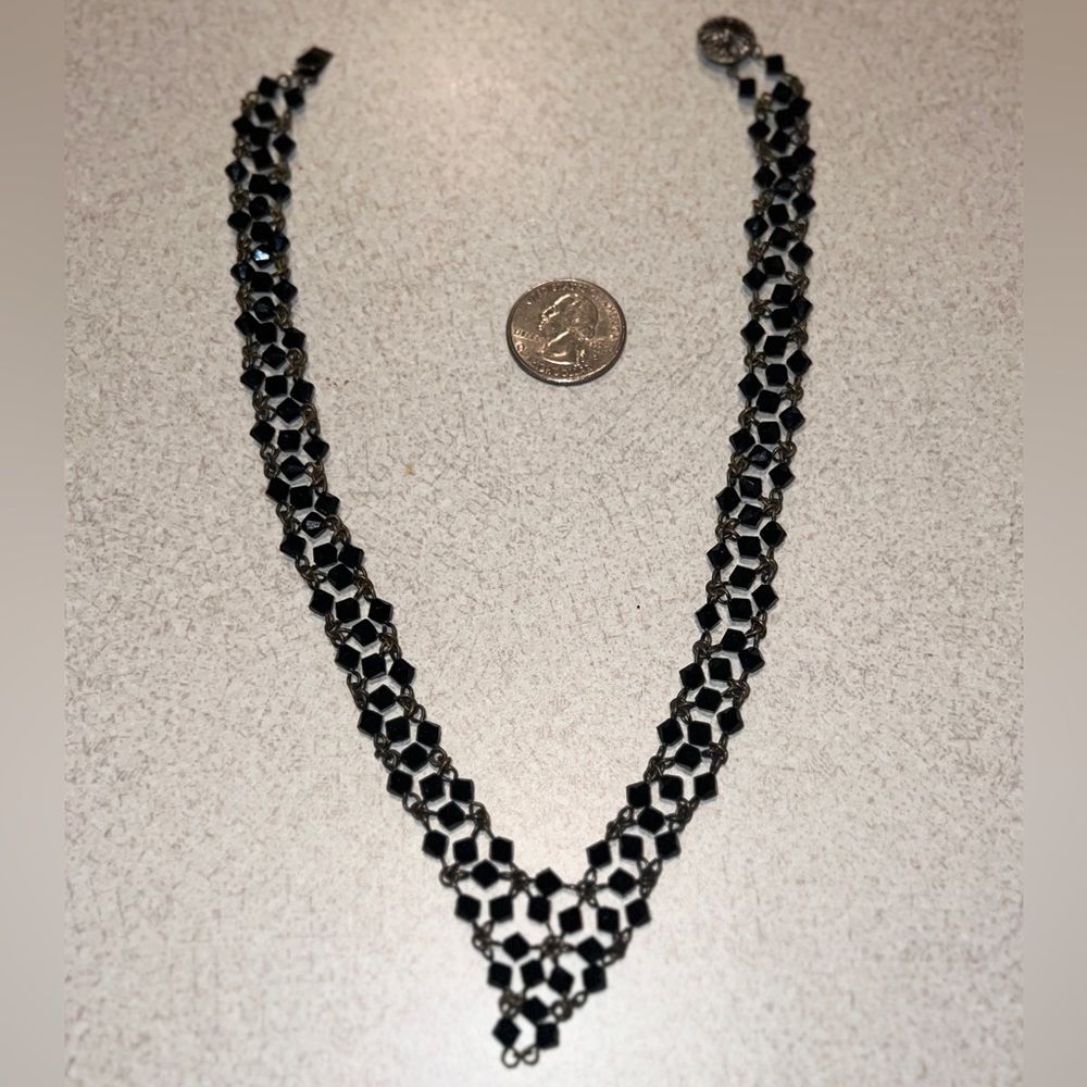 Black Swarovski Crystal stones with by Designer Miguel Ases